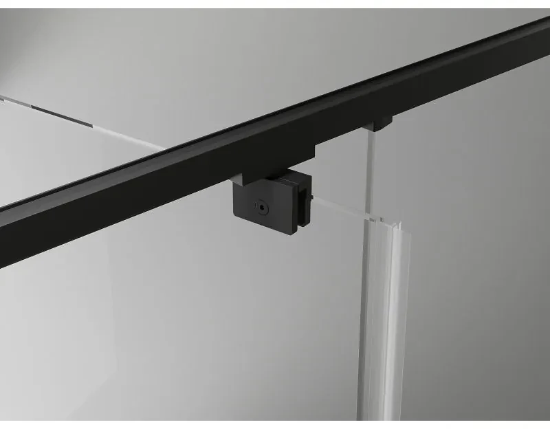 Mexen Exo, sprchovací kút s krídlovými dverami 110 x 95 cm, 6mm číre sklo, čierny profil, 819-110-095-70-00