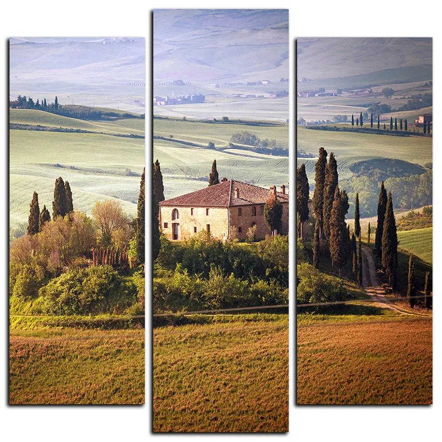 Obraz na plátne - Talianská venkovská krajina - štvorec 3156C (105x105 cm)