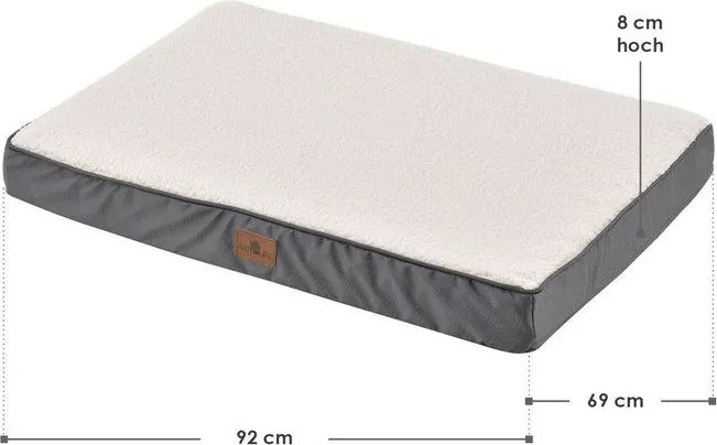 Ortopedické lôžko pre psov, 92 x 69 cm, béžovo-šedé