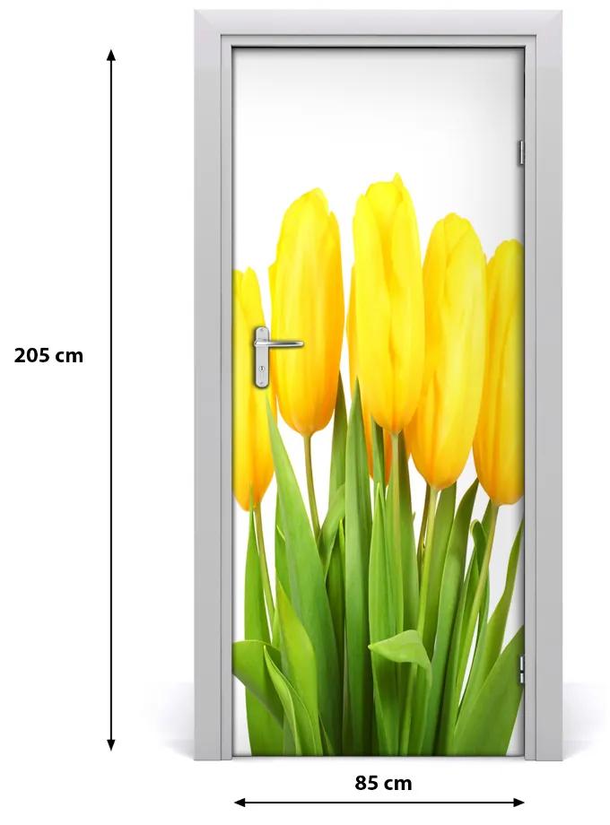 Fototapeta samolepiace žlté tulipány 85x205 cm