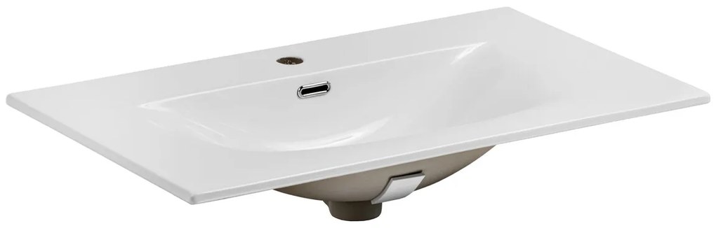 Závěsná skříňka Iconic se zápustným umyvadlem 60 cm bílá