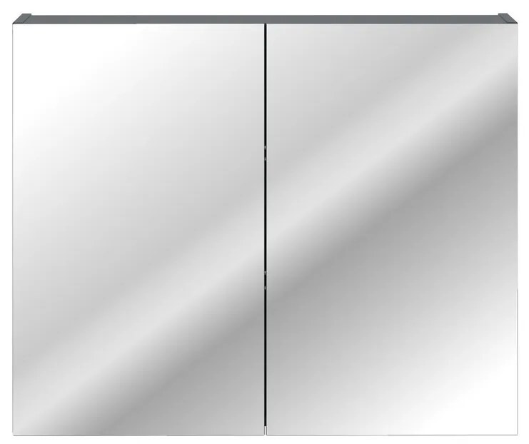 Závesná kúpeľňová skrinka so zrkadlom SantaFe 180 cm tmavomodrá/čierna