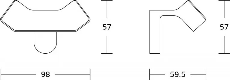 Mexen Lea, lea držiak na uteráky 2-háčik, zlatá lesklá, 7026035-50