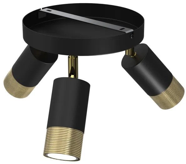 Bodové svietidlo LINK 3xGU10/8W/230V čierna/mosadz