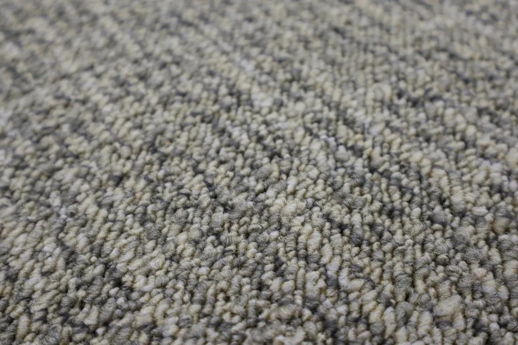 Vopi koberce Kusový koberec Alassio šedobéžový okrúhly - 300x300 (priemer) kruh cm
