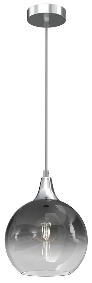 Luster na lanku MONTE 1xE27/60W/230V pr. 20 cm matný chróm
