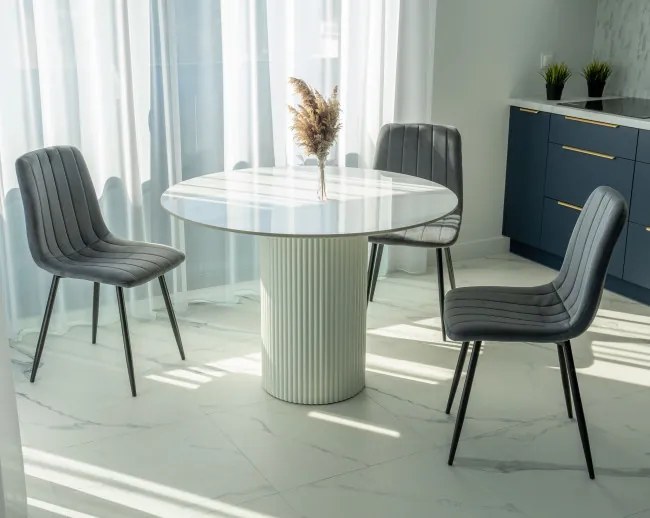 Jedálenská stolička FRESNO VELVET grafitová