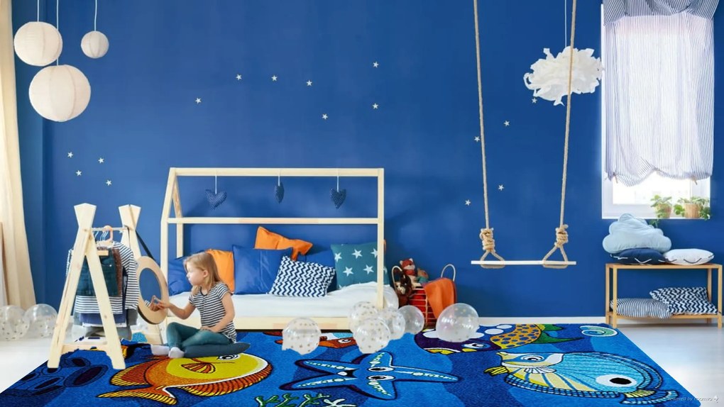 Berfin Dywany Kusový koberec Smart Kids 22308 Blue - 120x180 cm