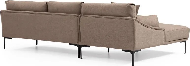 Béžová rohová pohovka Artie Leo, ľavý roh