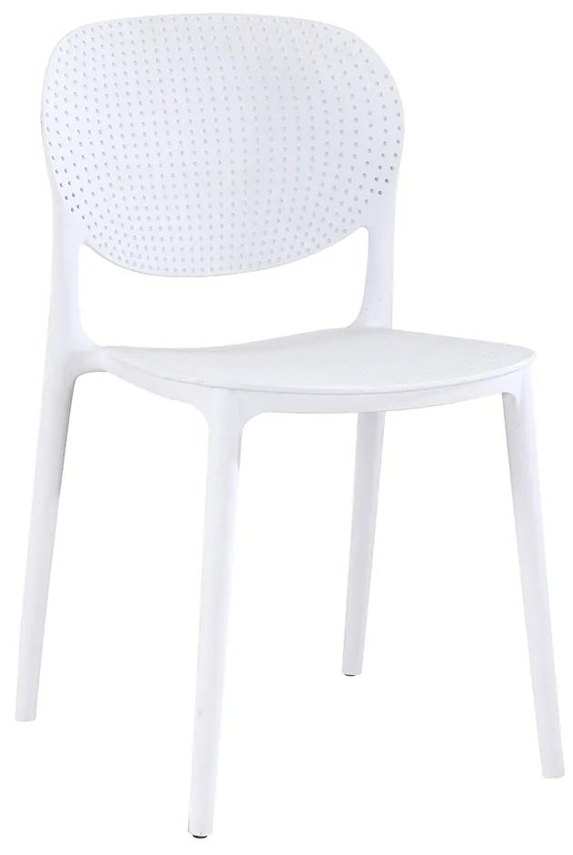 KONDELA Fedra plastová stolička biela