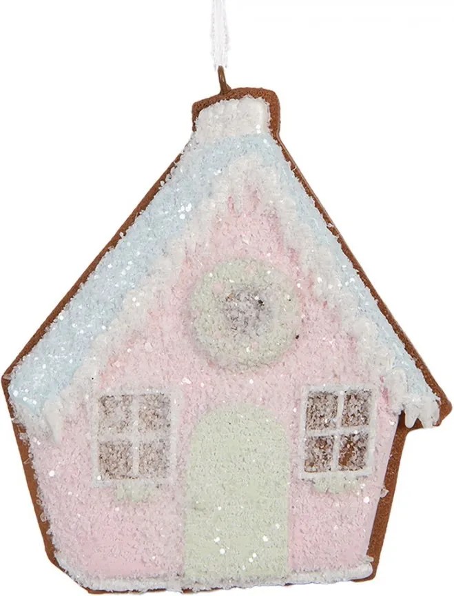 Závesná dekorácia perníková chalúpka Frosted Ginger - 9*1*10 cm