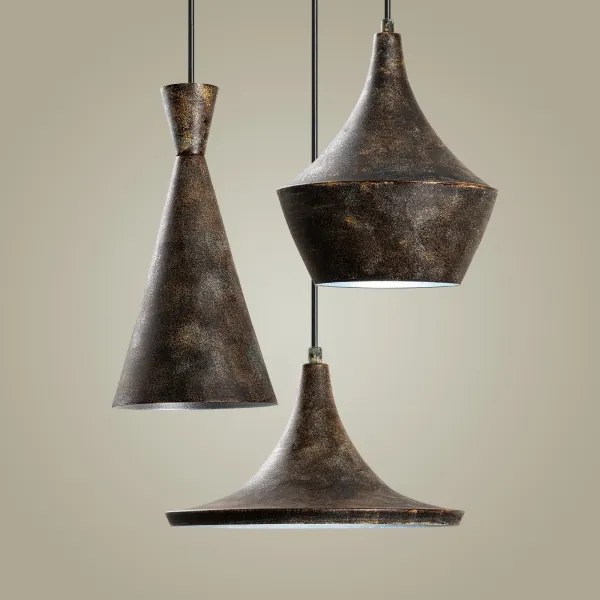 Luster na lanku TOM 3xE27/40W/230V šedá