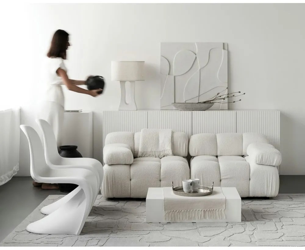 Svetlosivý vlnený koberec 200x300 cm Morphic Dunes – Agnella