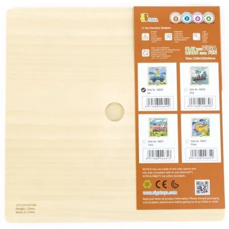 Drevené puzzle 9 dielikov - auto