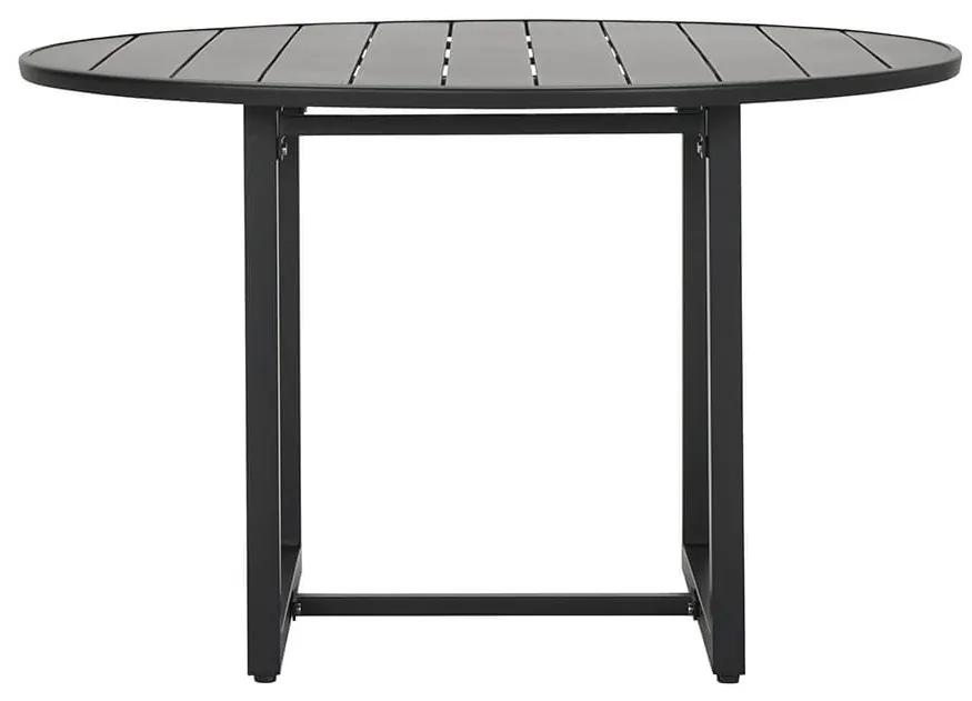 Záhradný okrúhly stôl hallo ø 120 cm čierny MUZZA