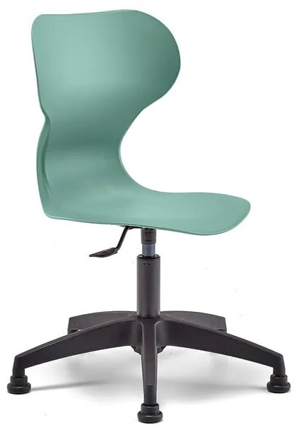 Stolička BRIAN, výškovo nastaviteľná, kĺzavá podnož, zelená