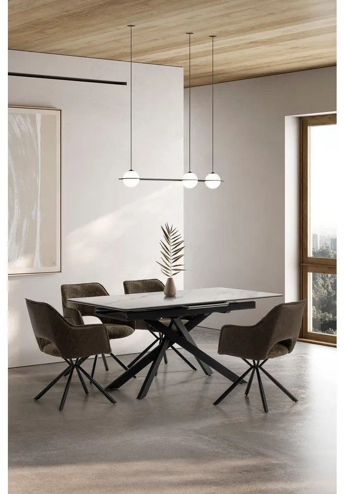 Zelené čalúnené jedálenské kreslá v súprave s podrúčkami 2 ks Mariel – Marckeric