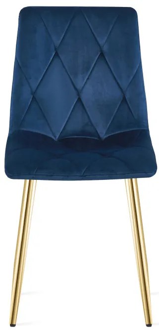 Set štyroch jedálenských stoličiek LIBRA zamatové, granátové / zlaté nohy (4 ks)