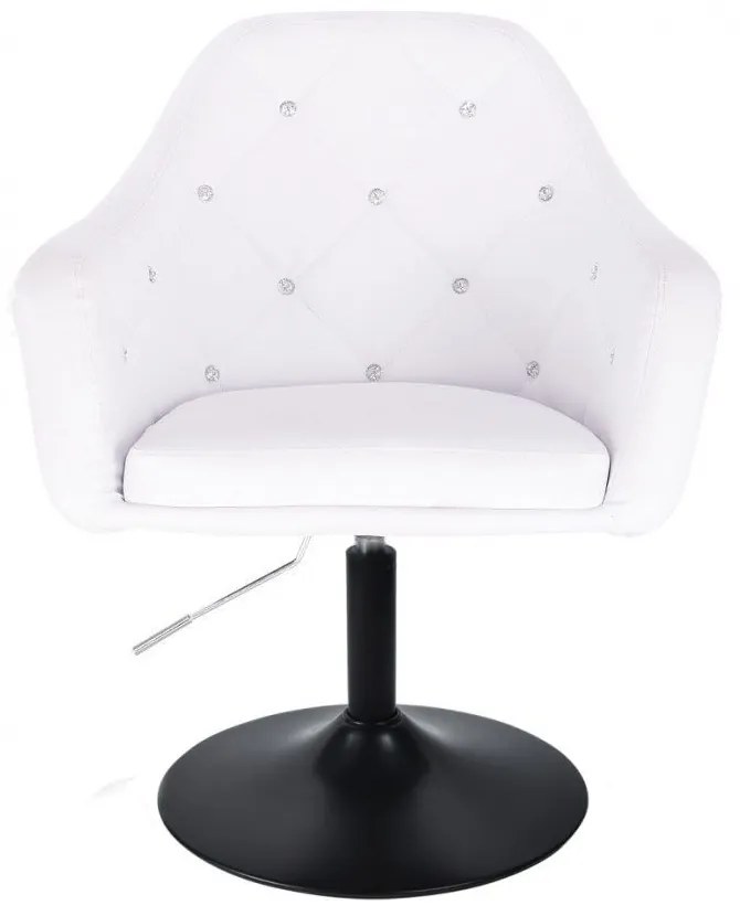 LuxuryForm DESIGN Kreslo ROMA na čiernom tanieri - biele