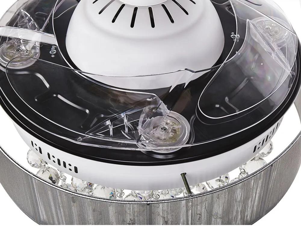Stropný ventilátor so svetlom s výsuvnými lopatkami biely PEEL Beliani