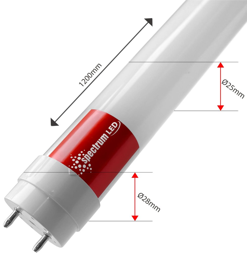 Spectrum LED Spectrum, LED trubica 120CM, 1800lm, T8, 230V, 17W, 3000K teplá biela, WOJ+22305, OSW-12004