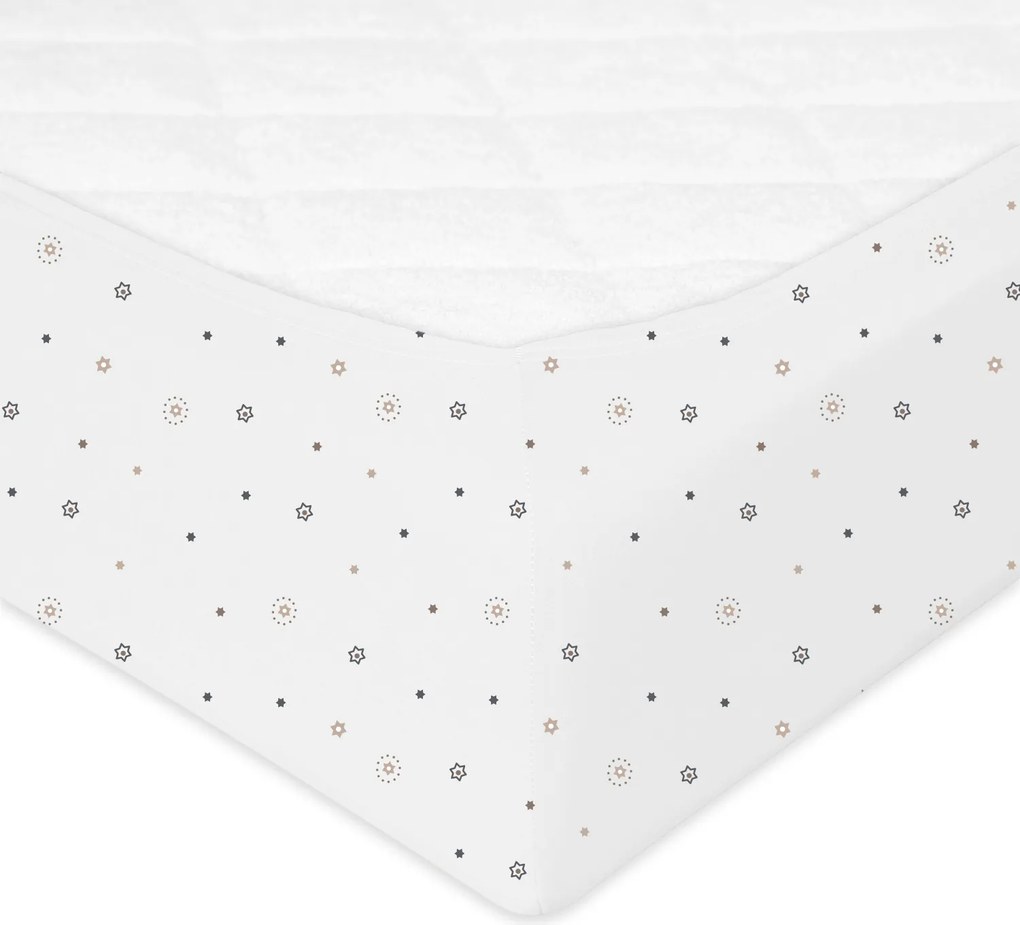 Babymatex Bavlnené prestieradlo do postieľky 70x140 cm - Hviezdy