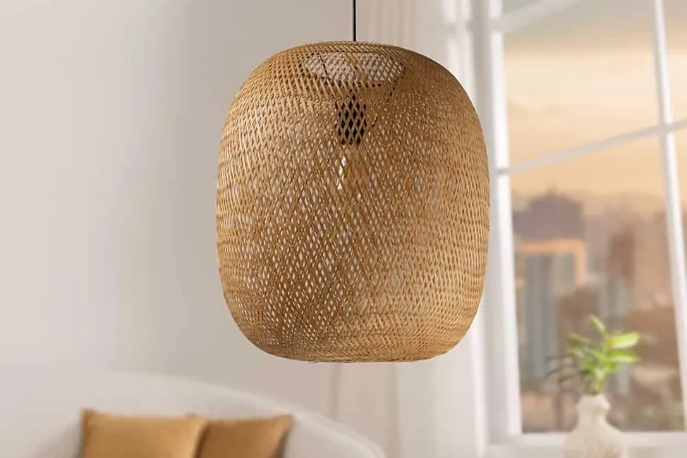 Dizajnové závesné svietidlo z prírodného bambusu Bamboo Nature 50cm