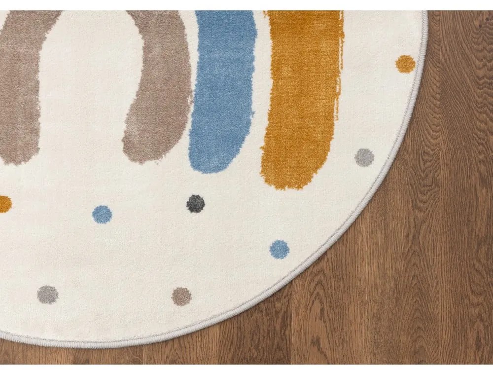 Okrovožltý/slonovinový detský koberec ø133 cm Joyful Gold – FD