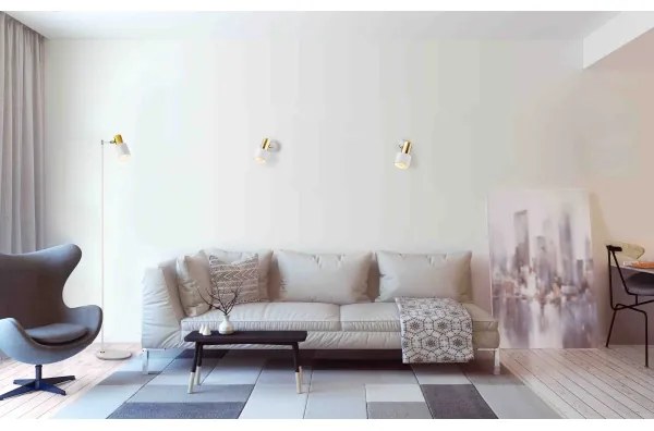 Argon 4265 - Nástenné bodové svietidlo DORIA 1xE27/15W/230V čierna/mosadz