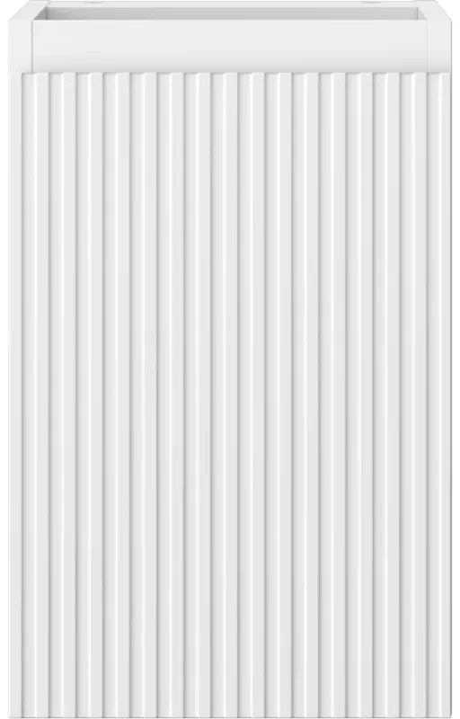 Mexen Rivel, kúpeľňová skrinka 30 cm, 1 dvierka, s drážkami, biela matná, 91A21-03047-1-BF01