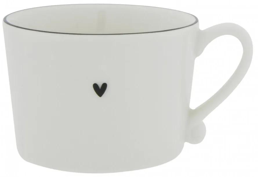 Cup White with Black edge 10x8x7 cm