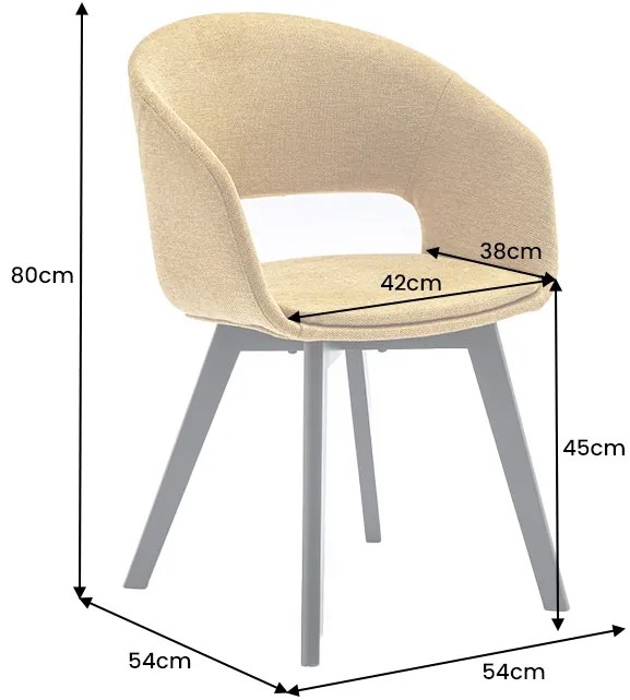 Stolička Nordic Star horčicová žltá