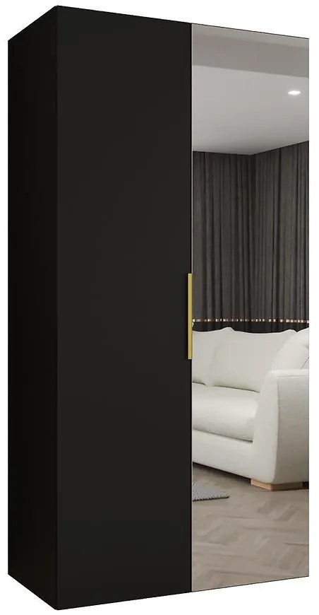 Skriňa Marbella II 100 čierna/zlatá