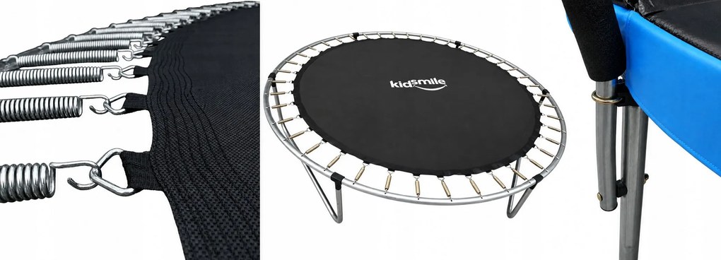 TRENDIE Trampolína s vnútornou sieťou 252 cm modrá + rebrík
