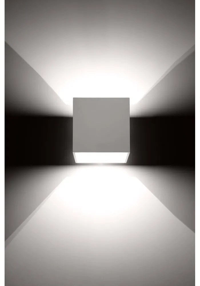 Biele nástenné svietidlo Geo – Sollux