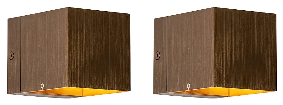 Sada 2 inteligentných nástenných svietidiel tmavá bronz 8 cm vrátane Wifi G9 - Transfer