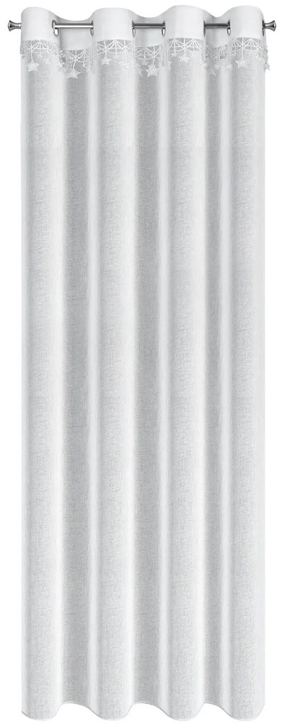 VIANOČNÁ ZÁCLONA NA KRÚŽKOCH XMAS 140X250 HVIEZDY