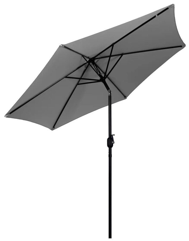 Záhradný slnečník Alissa 270 cm sivý