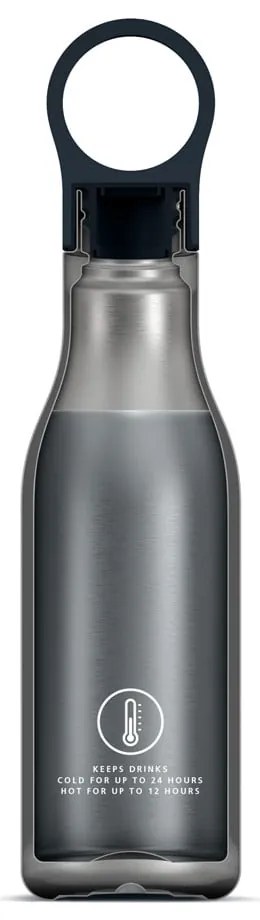 Tmavomodrá cestovná antikoro fľaša 500 ml Loop – Joseph Joseph