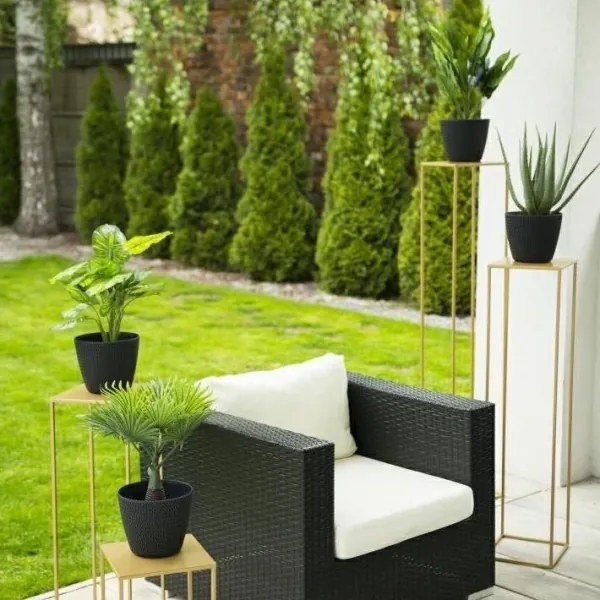 Stojan na kvety 130x24 cm zlatá