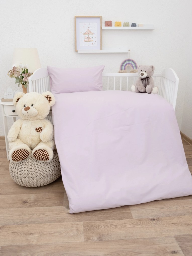 Bavlnené obliečky Renforcé do postieľky – Jasmine lila