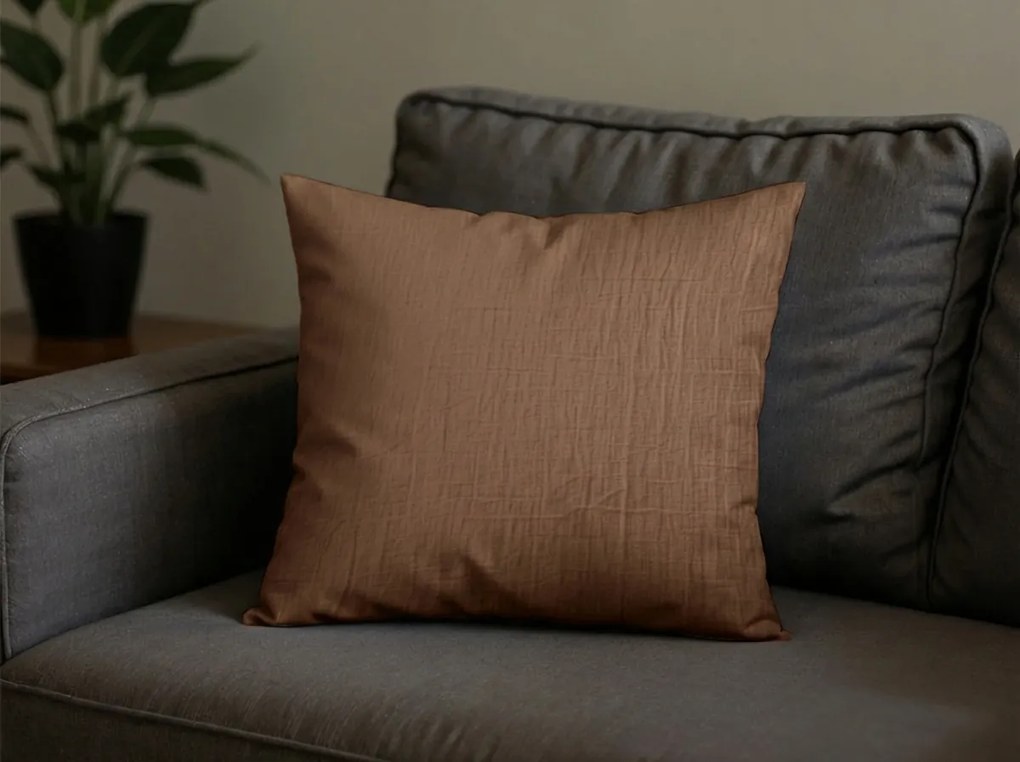 Mušelínová obliečka na vankúš MUSSARI 45x45 cm, svetlohnedý