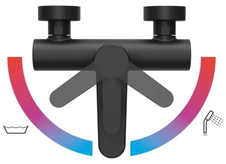 Ravak X070185 - Vaňová batéria PURI čierna