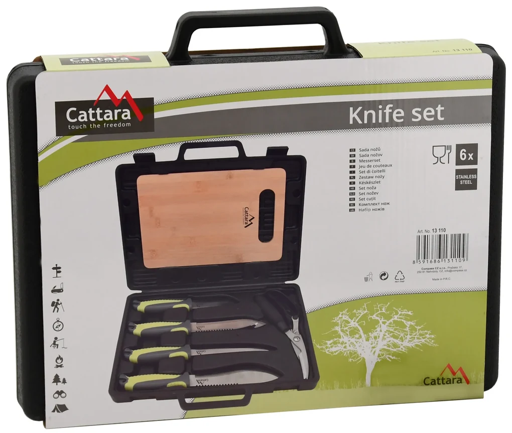 Cattara Grilovací nože sada 4+1+1 13110