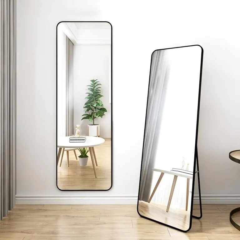 Voľne stojace zrkadlo DUO 159 cm čierne