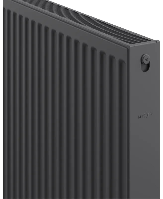 Mexen, panelový radiátor Mexen C21 500 x 500 mm, bočné pripojenie, 554 W, antracit - W421-050-050-66