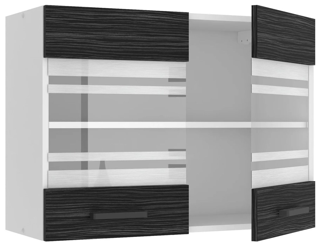 Kuchynská skrinka Belini Premium Full Version horná 80 cm eben kráľovský