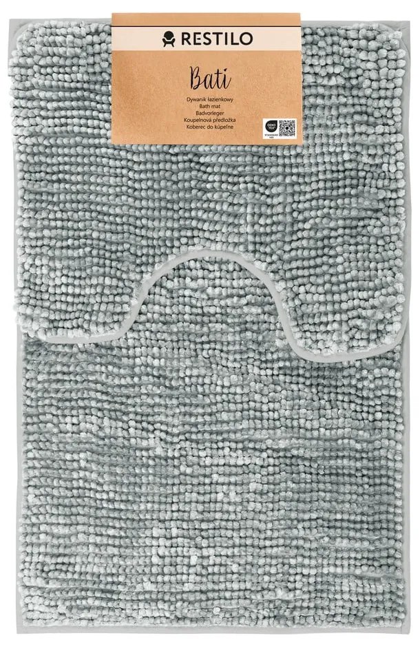 Súprava 2 sivých kúpeľňových predložiek AmeliaHome Bati