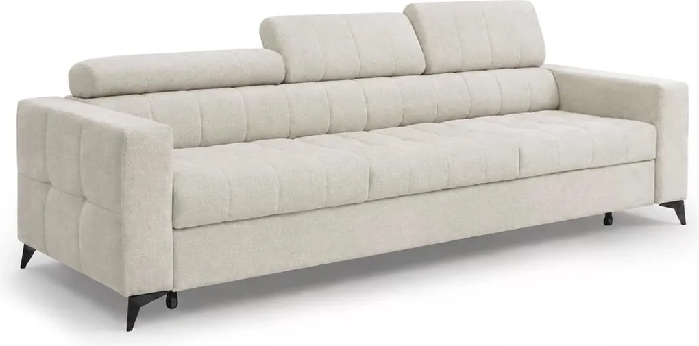 Sofa Nardo s funkciou spania - svetlý béžový šenil Vibe 06