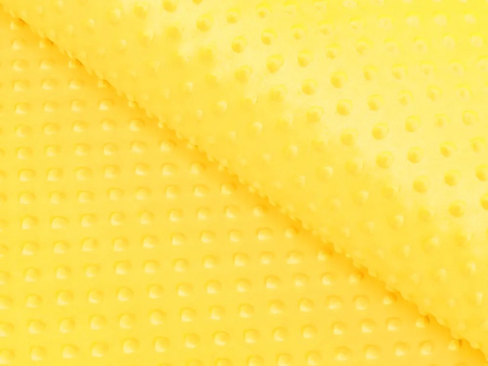 Biante Detská obliečka na vankúš Minky 3D bodky MKP-015 Sýto žltá 35 x 45 cm